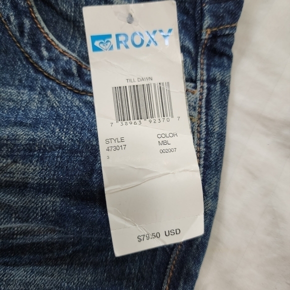 NWT Roxy Limited Edition Bamboo/ Cotton Low-rise Till Dawn Skinny Jeans size 3 - Picture 3 of 6